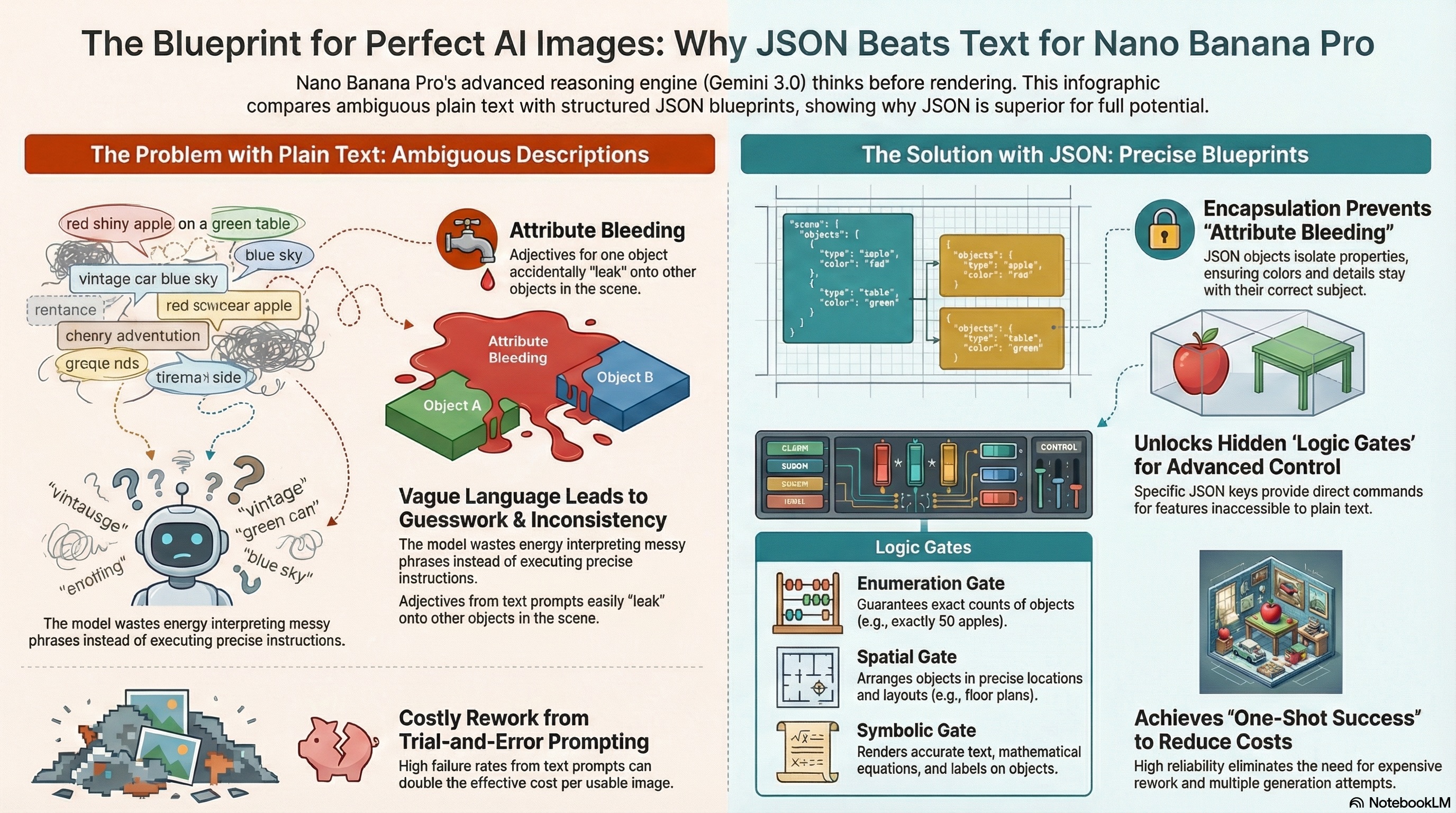 Nano Banana Pro JSON Prompting Infographic