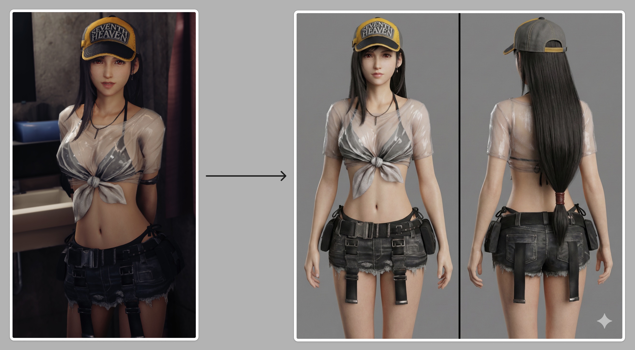 Tifa Lockhart Costume Reference Sheet with Nano Banana Pro